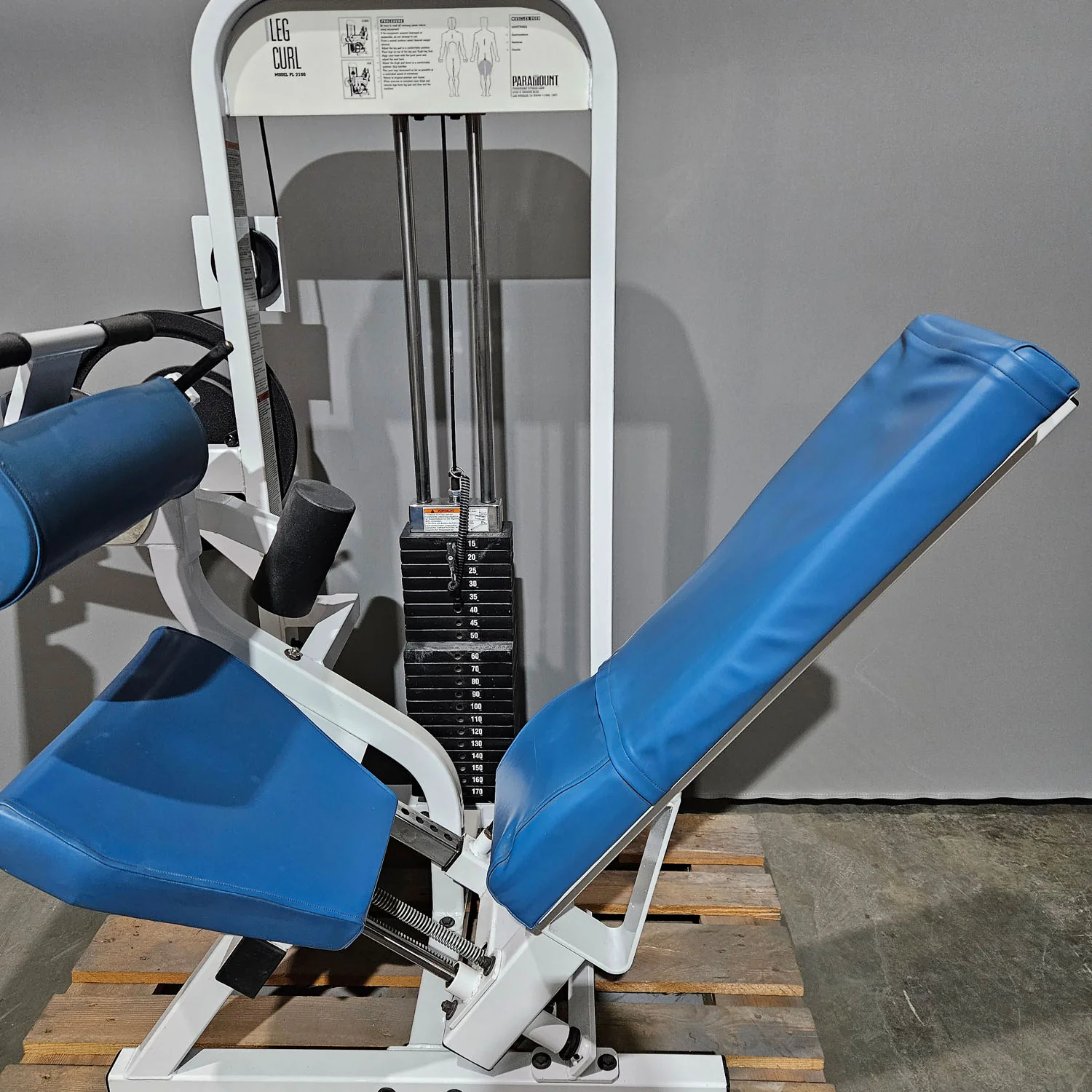 Paramount Leg Curl seated Model PL 2100 - Beinbeuger sitzend, Kniebeuger, Made in USA, Farbe Weiß, gebraucht - geprüfter Zustand - Image 8