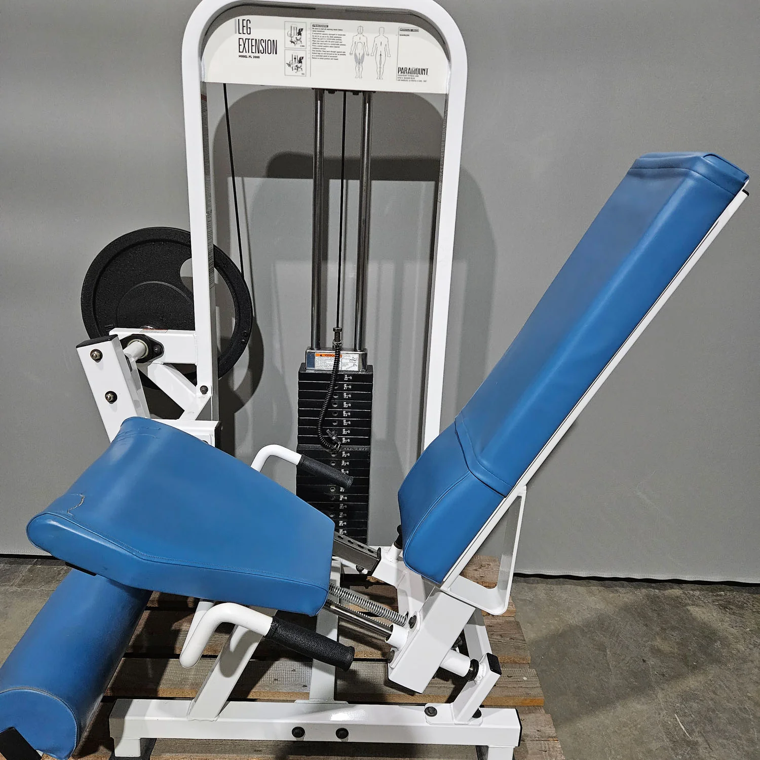 Paramount Leg Extension Model PL 2000 - Beinstrecker, Kniestrecker, Made in USA, Farbe Weiß, gebraucht - geprüfter Zustand - Image 7