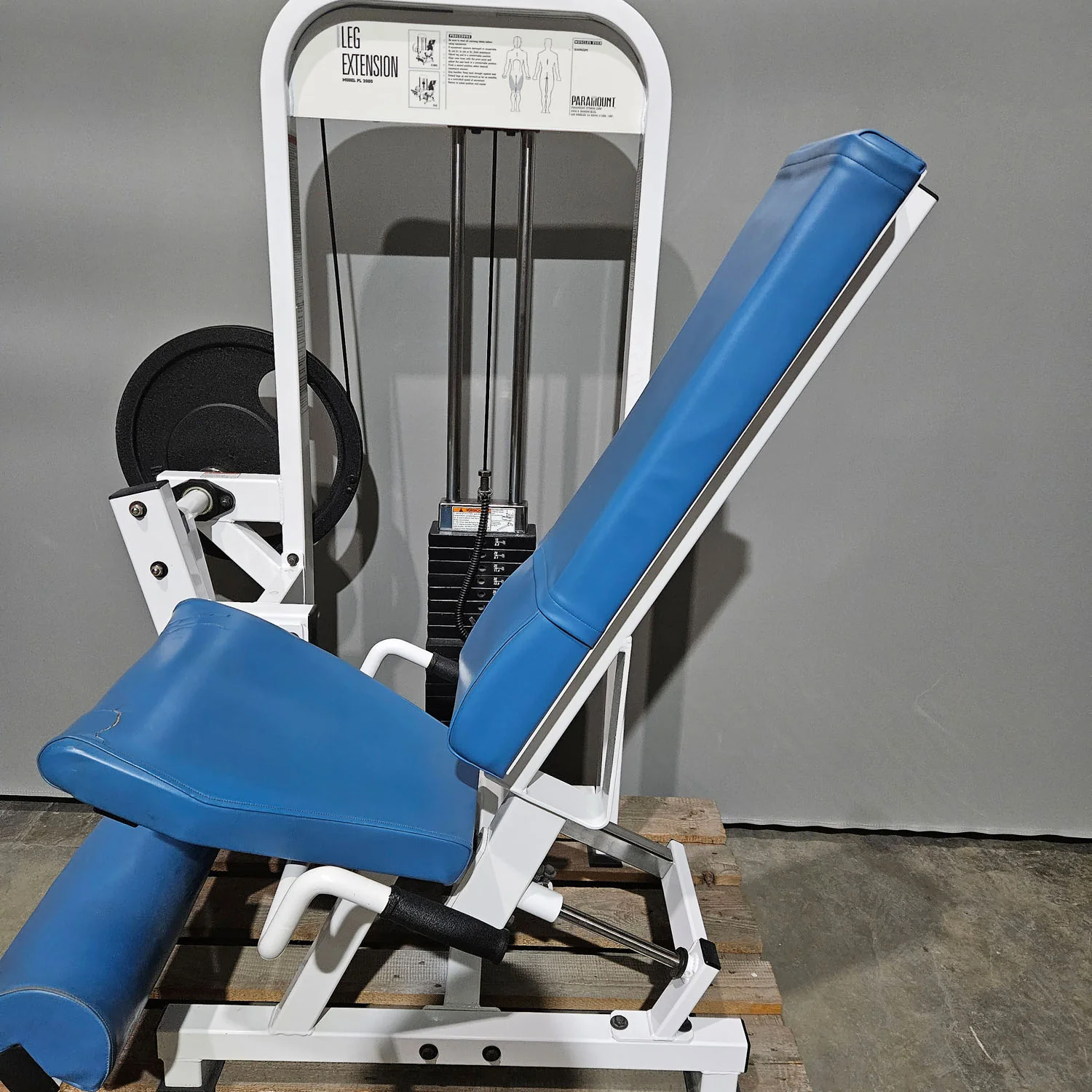Paramount Leg Extension Model PL 2000 - Beinstrecker, Kniestrecker, Made in USA, Farbe Weiß, gebraucht - geprüfter Zustand - Image 8