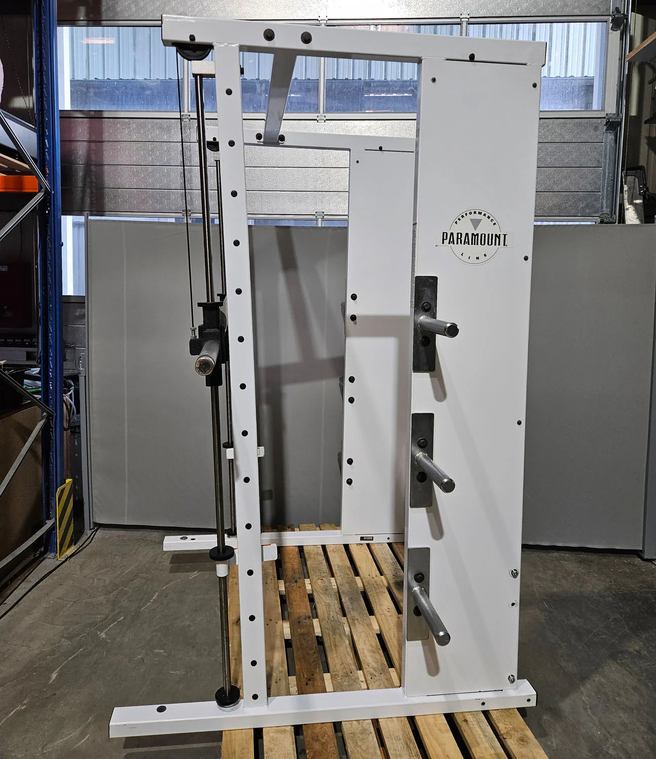 Paramount Multipresse, Smith Machine, Performance Line, Oldschool Bodybuilding Kraftgerät, Rahmenfarbe Weiß, gebraucht - geprüfter Zustand - Image 3