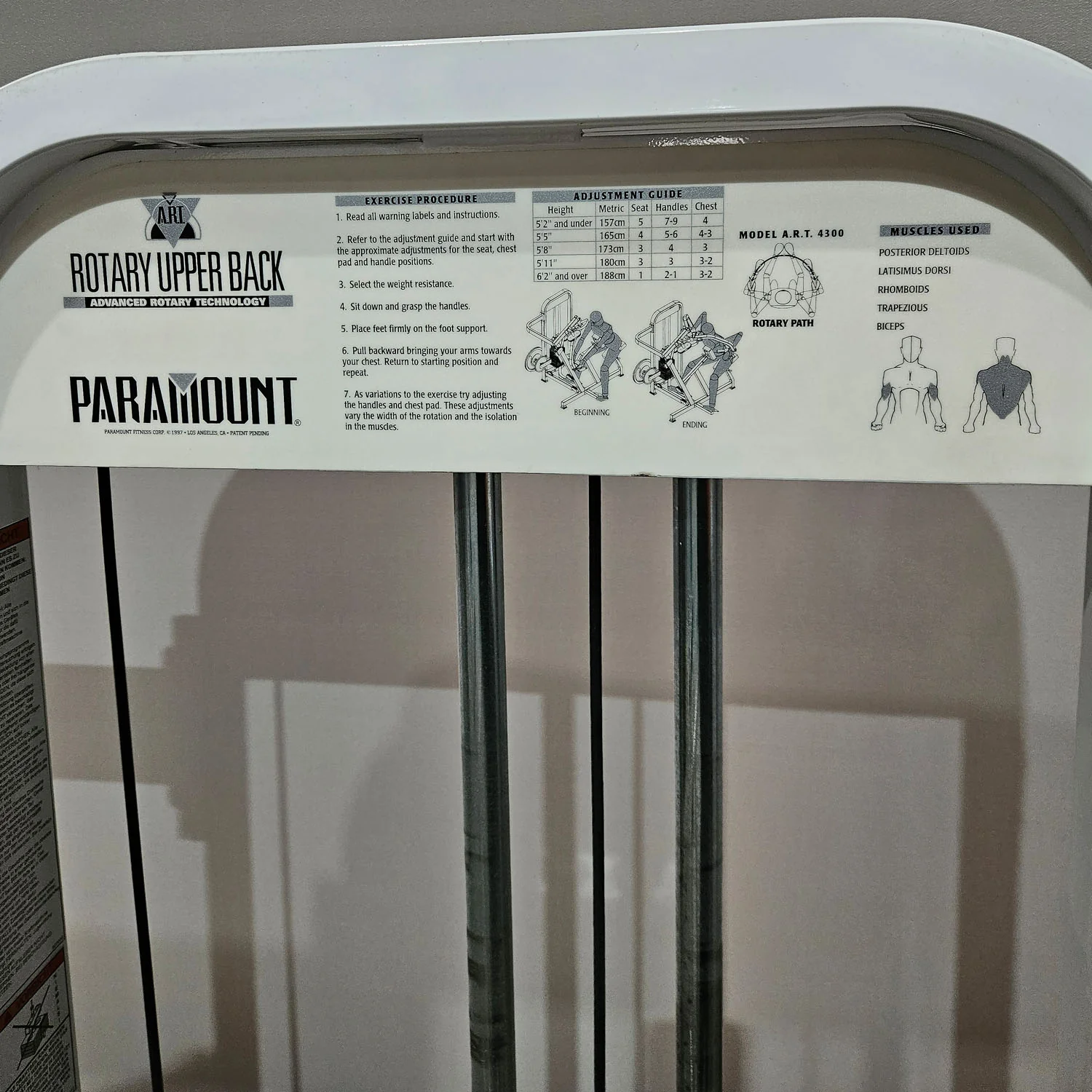 Paramount Rotary Upper Back - ART 4300 - Rudermaschine Row mit Bruststütze, drehbare Griffe, Made in USA, gebraucht - geprüfter Zustand - Image 12