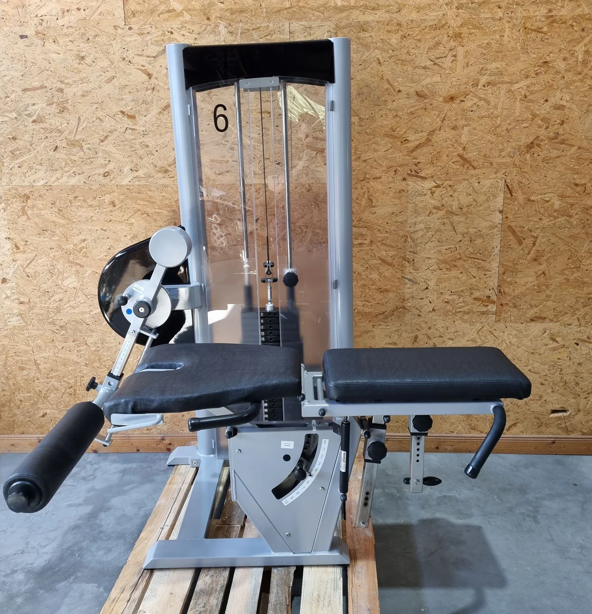 Physio&Sports Beinstrecker und Beinbeuger liegend Kombi, Pro Line, 2 in 1 Kombigerät, MPG, Reha, Silber, gebraucht - überholter Zustand - Image 6