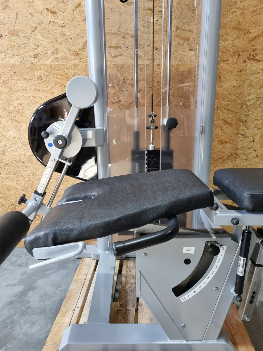 Physio&Sports Beinstrecker und Beinbeuger liegend Kombi, Pro Line, 2 in 1 Kombigerät, MPG, Reha, Silber, gebraucht - überholter Zustand - Image 9