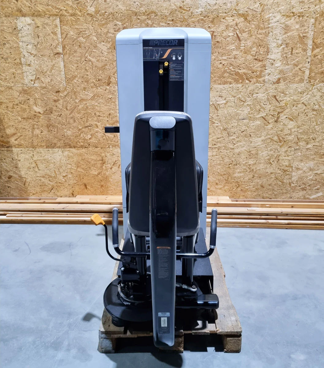 Precor Adduktoren und Abduktoren Kraftgeräte mit Steckgewichten im Set als Paar, Rahmenfarbe Schwarz, Polsterfarbe Grau, gebraucht - überholter Zustand - Image 9