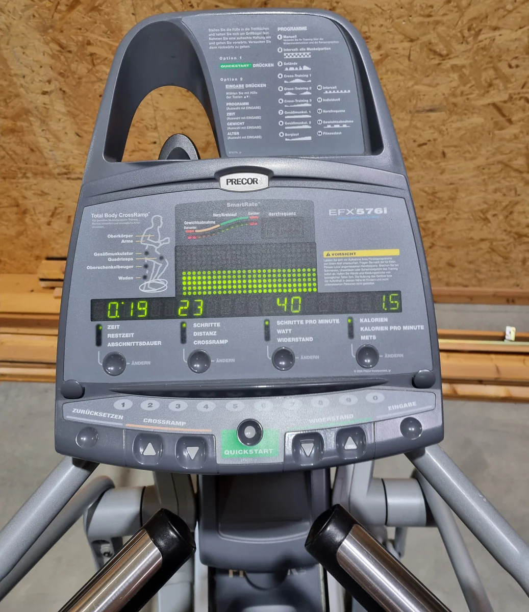 Precor Crosstrainer, EFX 576i mit CrossRamp - Steigung verstellbar, Ellipsentrainer - gebraucht - überholter Zustand - Image 6