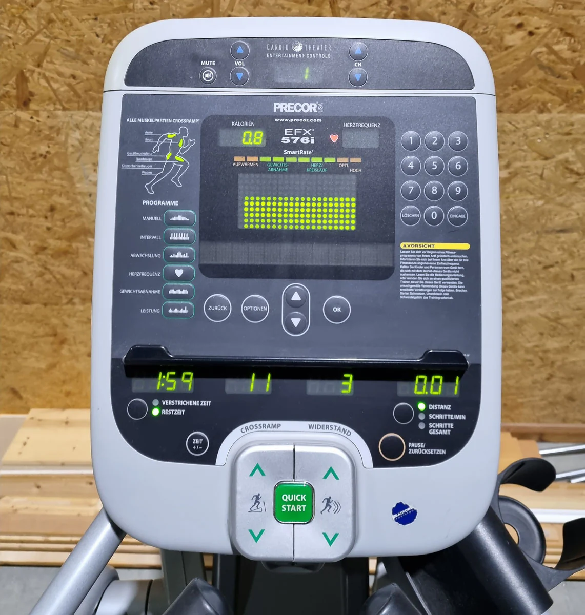 Precor Crosstrainer, EFX 576i mit CrossRamp - Steigung verstellbar, Ellipsentrainer - gebraucht - überholter Zustand - neues Display - Image 8