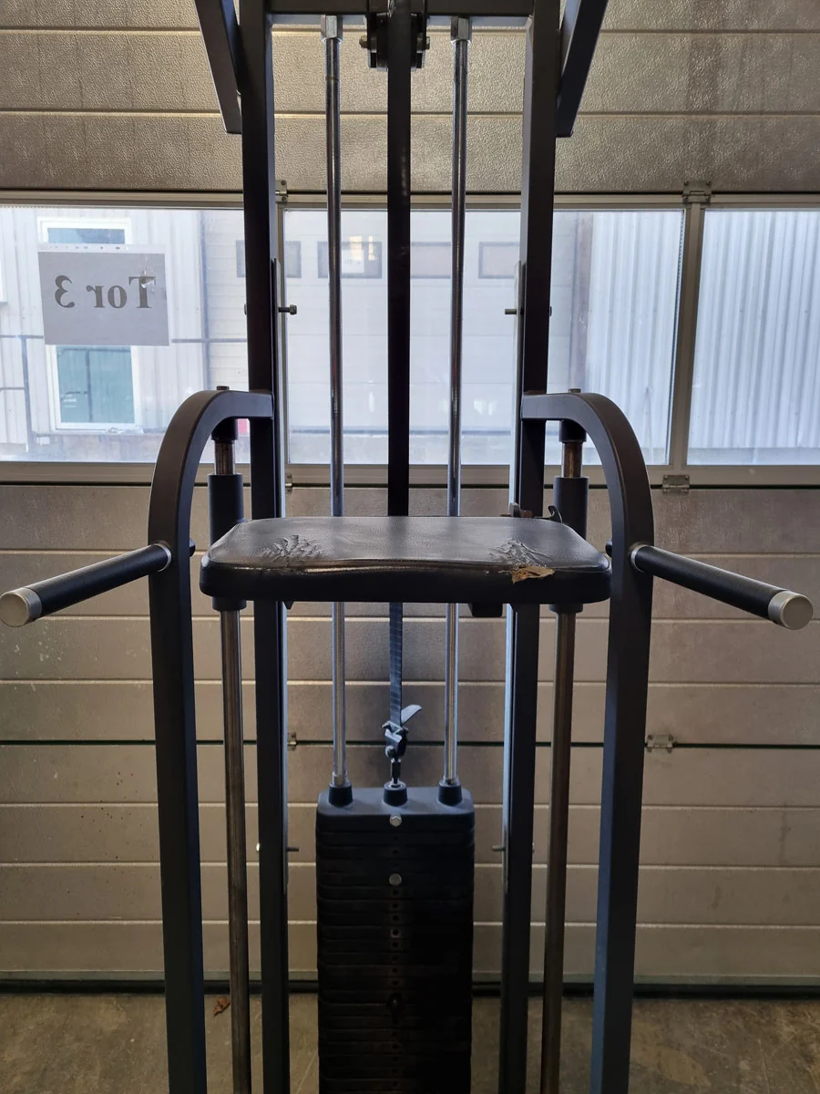 Precor DipChin, Dip-Klimmzugmaschine mit Gewichtsunterstützung, Rahmen Schwarz, Polster Schwarz, gebraucht - überholter Zustand - Image 4