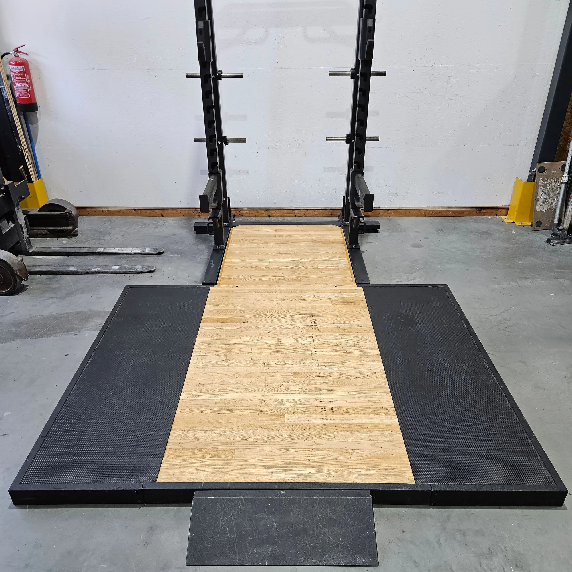 Precor Half Rack inkl. Bodenplattform, Abwurfplattform aus Gummi und Holz, Discovery Series, Ähnlich Full Power Rack, gebraucht - geprüfter Zustand mit optischen Gebrauchsspuren - Image 2