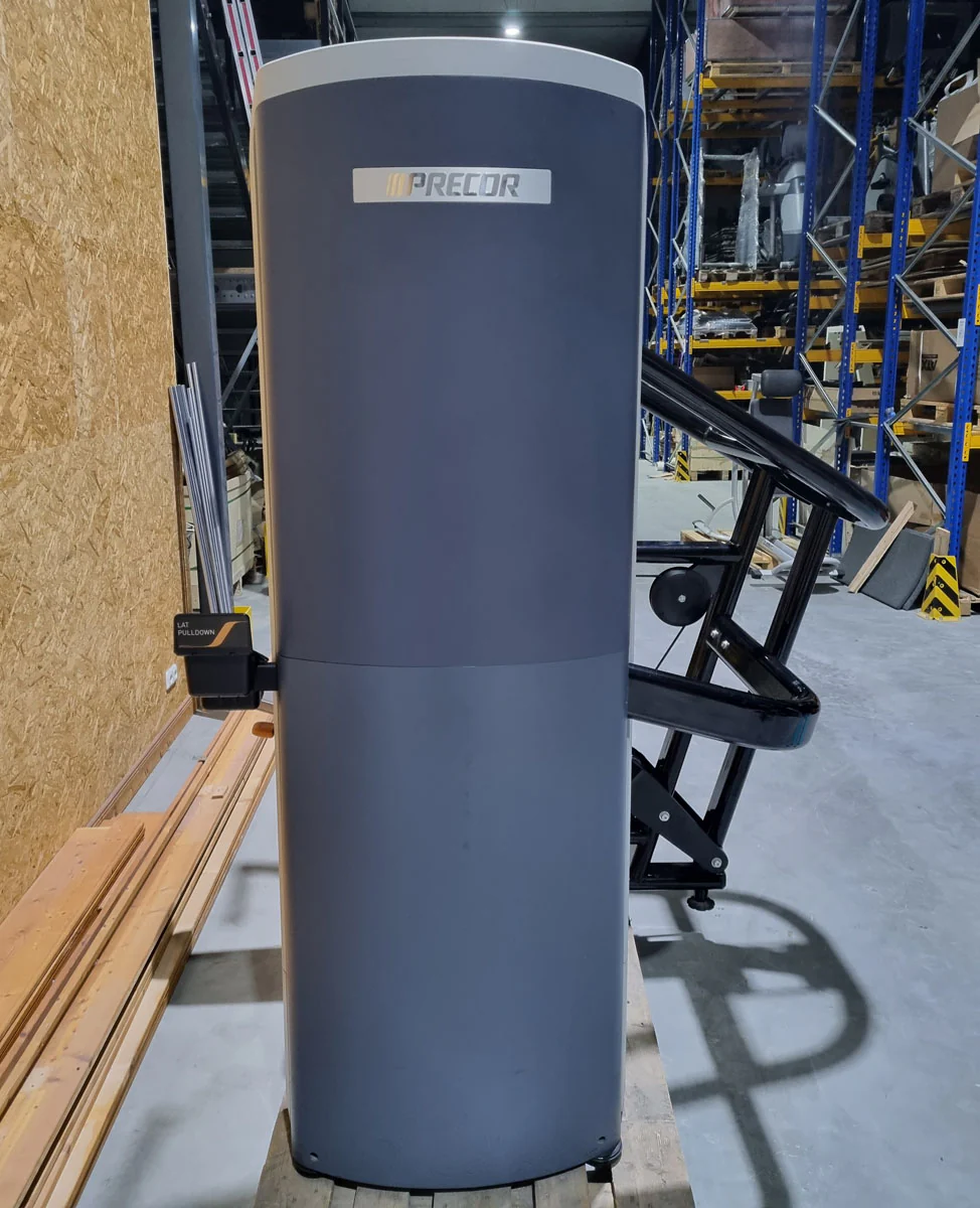 Precor Latzug von Oben, Lat-Pulldown, Rahmenfarbe Schwarz, Polsterfarbe Grau, gebrauchter - überholter Zustand - Image 5