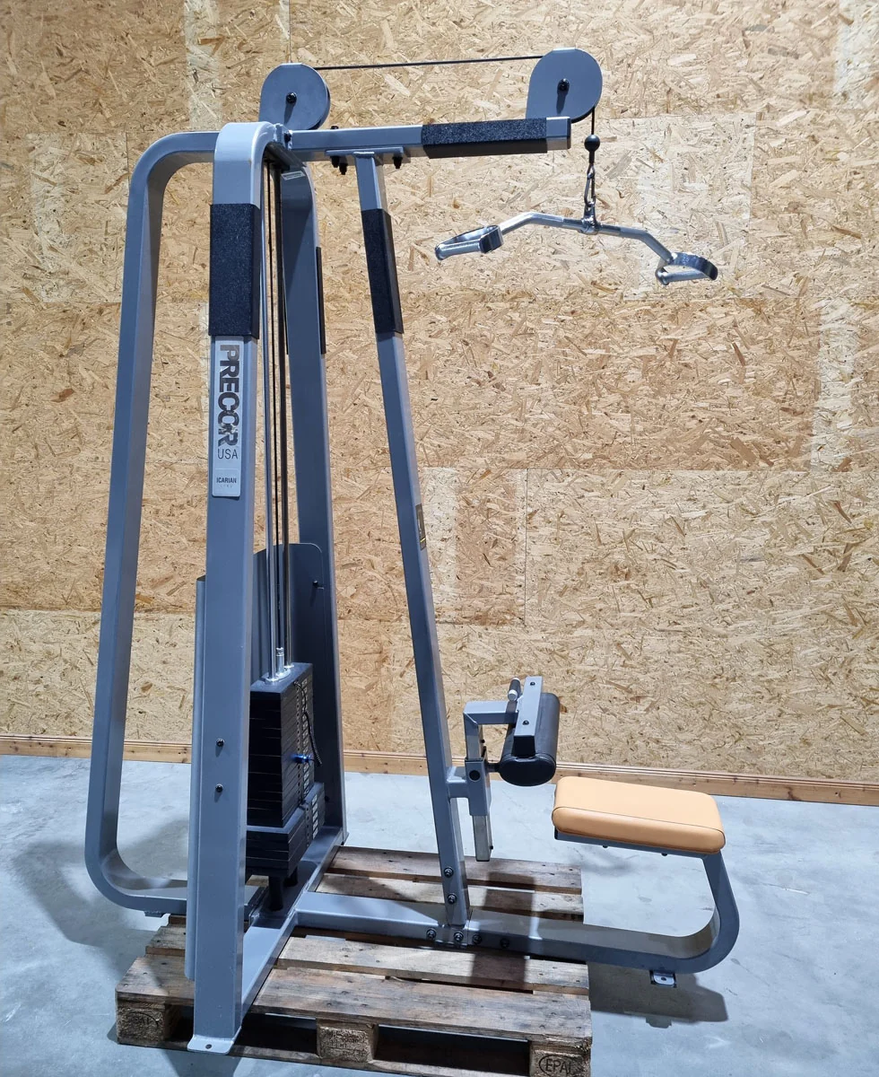 Precor Latzugmaschine von oben, Seilzug Pulldown, Lat Pull, Icarian Line, Rahmenfarbe Silber, gebraucht - überholter Zustand - Image 2