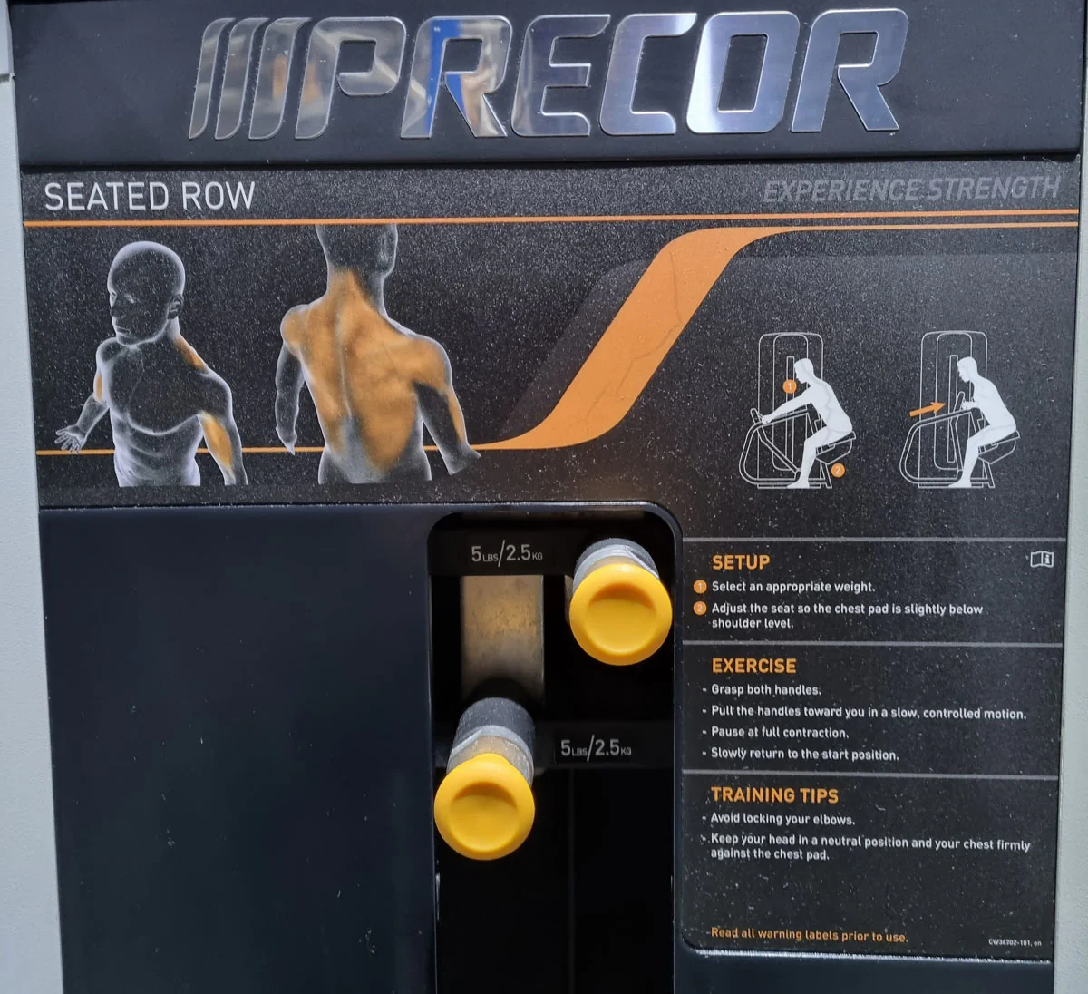 Precor Rudern mit Bruststütze, Row, Lat-Rudern, Rahmenfarbe Schwarz, Polsterfarbe Grau, gebraucht - überholter Zustand - Image 6