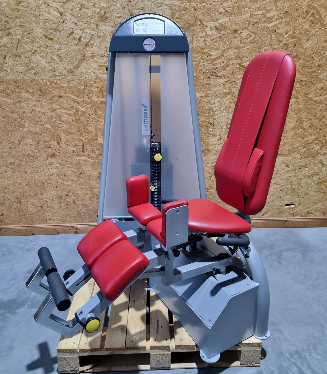 Proxomed Ab-Adduktor Kombi, Compass 530, Abduktoren und Adduktoren 2 in 1 Kombigerät, MPG, Reha, Rahmenfarbe Silber, Polsterfarbe Rot, gebraucht - überholter Zustand - Image 3