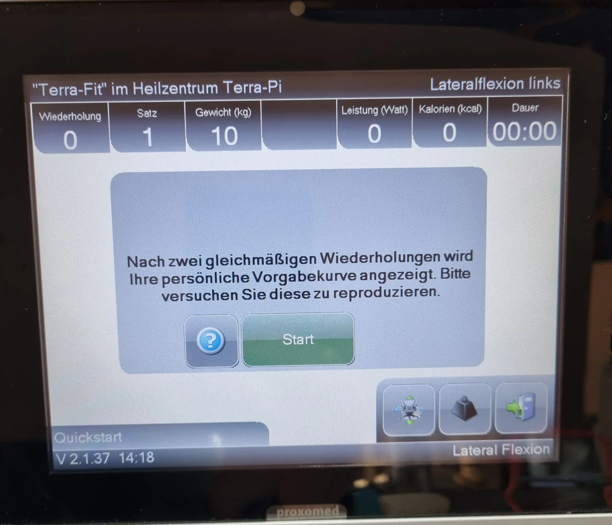 Proxomed Compass 530 Lateralflexion, Seitneige-Maschine, MPG, Reha, Rahmenfarbe Silber, gebraucht - überholter Zustand - Image 15