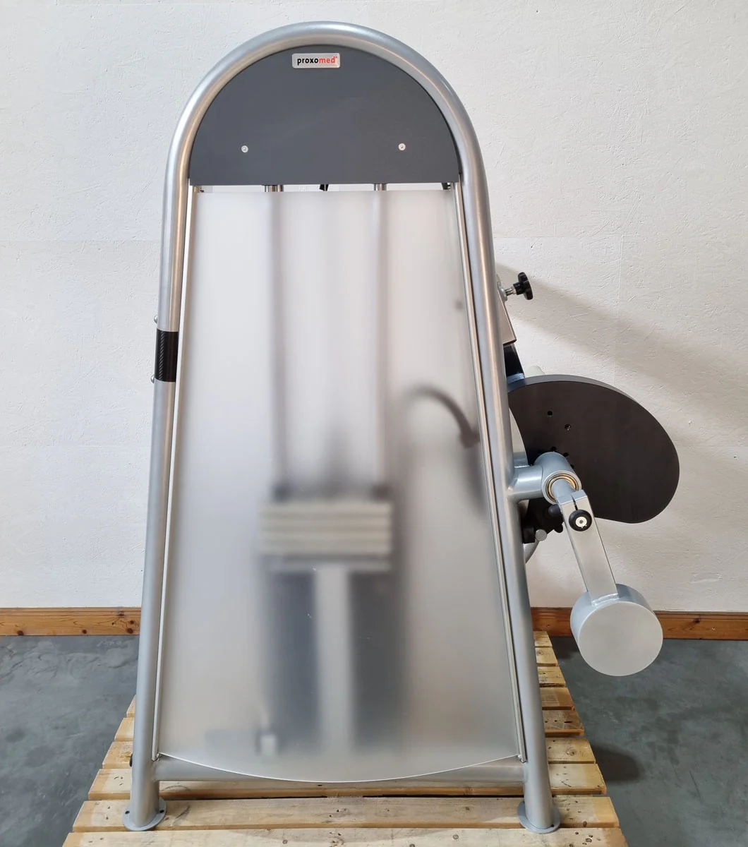 Proxomed Compass 530 Rückenflexion, Bauchmaschine, Rückenbeuger, Abdominal Crunch, MPG, Reha, Rahmenfarbe Silber, gebraucht - überholter Zustand - Image 4