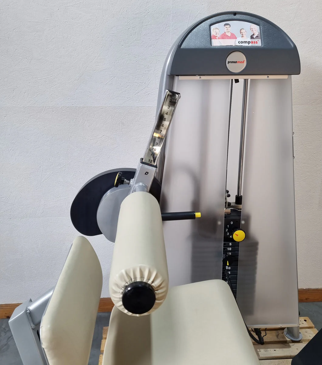 Proxomed Compass 530 Rückenflexion, Bauchmaschine, Rückenbeuger, Abdominal Crunch, MPG, Reha, Rahmenfarbe Silber, gebraucht - überholter Zustand - Image 5