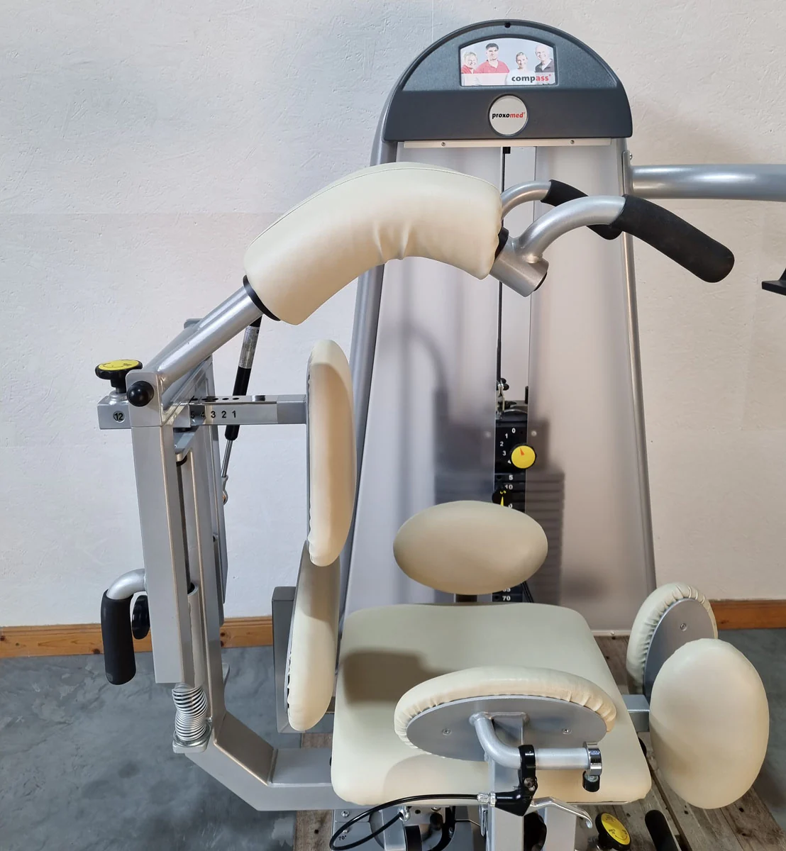 Proxomed Compass 530 Rumpfrotator, Rotator, Rotationsmaschine, Twister, Rotary Torso, seitliche Bauchmuskeln, MPG, Reha, Rahmenfarbe Silber, gebraucht - überholter Zustand - Image 10