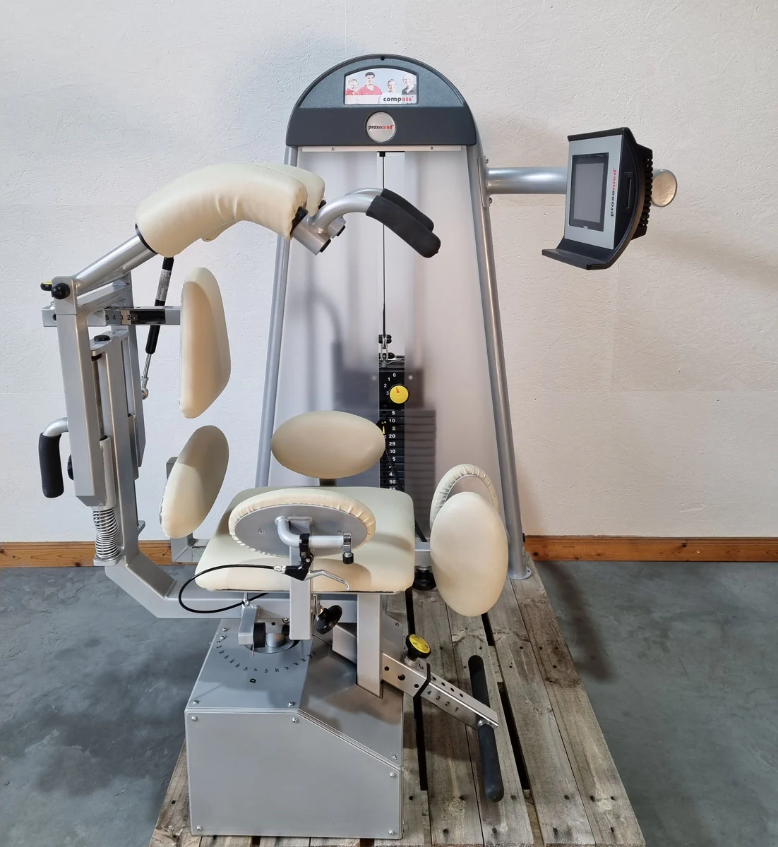 Proxomed Compass 530 Rumpfrotator, Rotator, Rotationsmaschine, Twister, Rotary Torso, seitliche Bauchmuskeln, MPG, Reha, Rahmenfarbe Silber, gebraucht - überholter Zustand - Image 2
