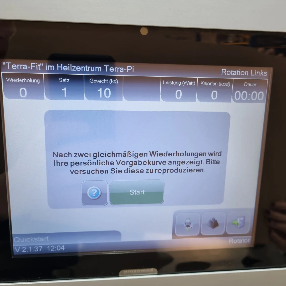Proxomed Compass 530 Rumpfrotator, Rotator, Rotationsmaschine, Twister, Rotary Torso, seitliche Bauchmuskeln, MPG, Reha, Rahmenfarbe Silber, gebraucht - überholter Zustand - Image 24