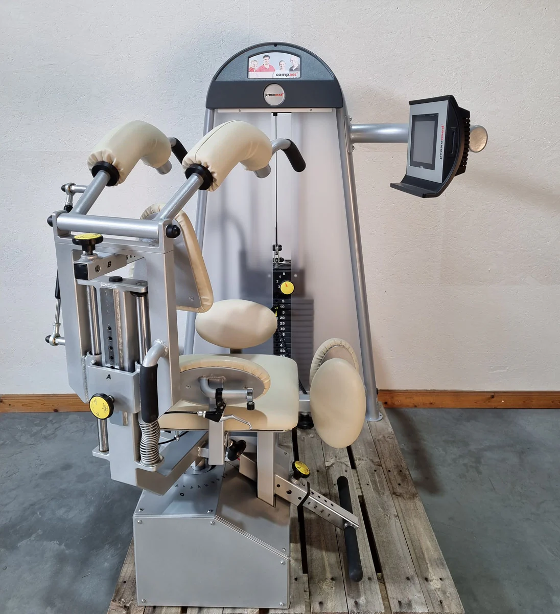 Proxomed Compass 530 Rumpfrotator, Rotator, Rotationsmaschine, Twister, Rotary Torso, seitliche Bauchmuskeln, MPG, Reha, Rahmenfarbe Silber, gebraucht - überholter Zustand - Image 3