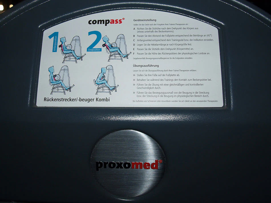 Proxomed Compass Bauch / Rückenstrecker, Kombigerät, Silber, gebraucht - Image 5
