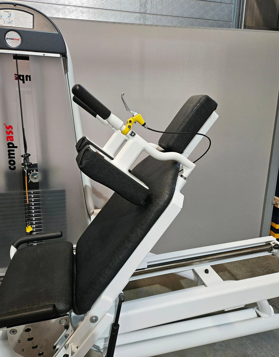 Proxomed Funktionsstemme Compass 530, Beinpresse verstellbar, MPG, Reha, Rahmenfarbe Weiß, Polster Schwarz, gebraucht - überholter Zustand - Image 7