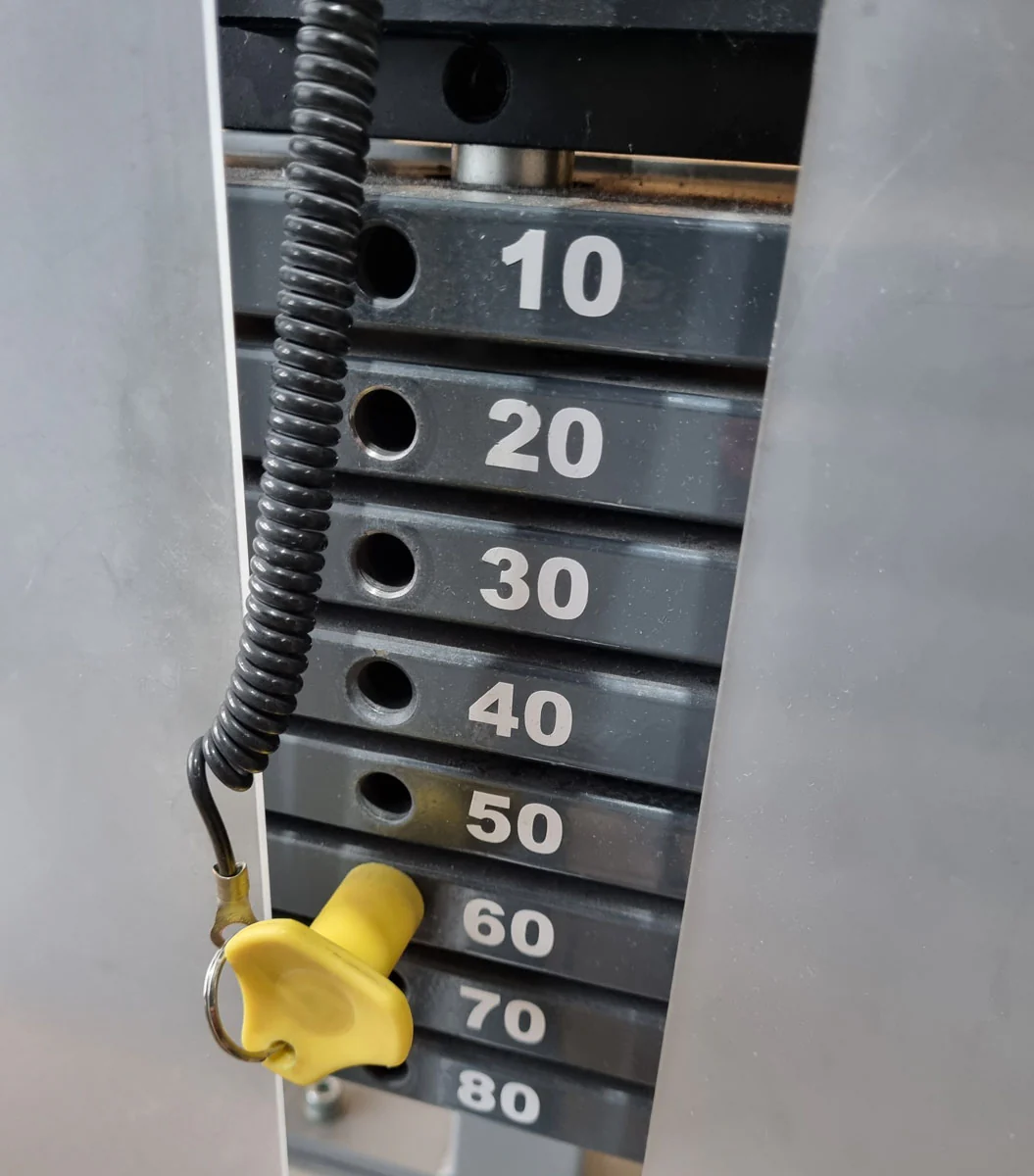 Proxomed Schulterblattfixator Stützstemme Kombi, Compass 530, Latzug und Dips 2 in 1 Kombigerät, MPG, Reha, Rahmenfarbe Silber, Polsterfarbe Rot, gebraucht - überholter Zustand - Image 13