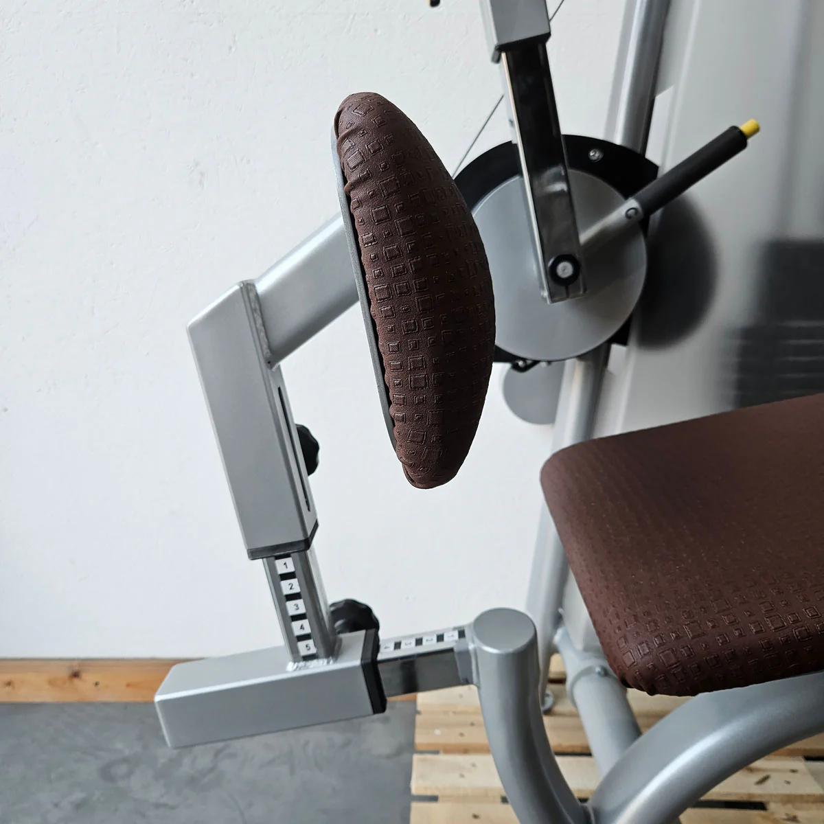 Proxowell bzw Proxomed Rückenflexion, Bauchmaschine, Rückenbeuger, Abdominal Crunch, 100kg Gewichtsblock, Compass bzw C-Well Serie, Rahmenfarbe Silber, gebraucht - überholter Zustand - Image 11