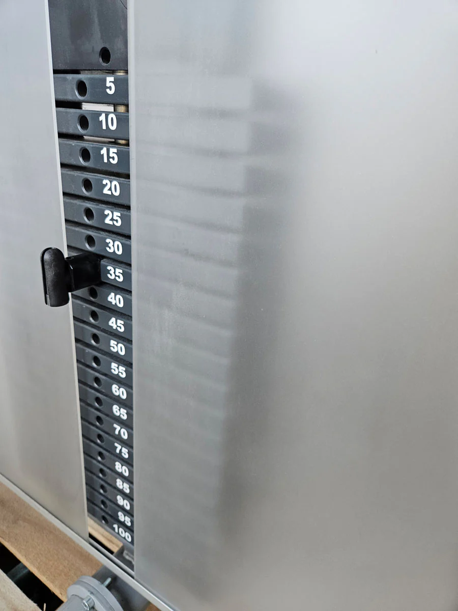 Proxowell bzw Proxomed Rückenflexion, Bauchmaschine, Rückenbeuger, Abdominal Crunch, 100kg Gewichtsblock, Compass bzw C-Well Serie, Rahmenfarbe Silber, gebraucht - überholter Zustand - Image 19