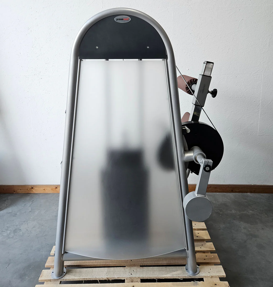 Proxowell bzw Proxomed Rückenflexion, Bauchmaschine, Rückenbeuger, Abdominal Crunch, 100kg Gewichtsblock, Compass bzw C-Well Serie, Rahmenfarbe Silber, gebraucht - überholter Zustand - Image 3