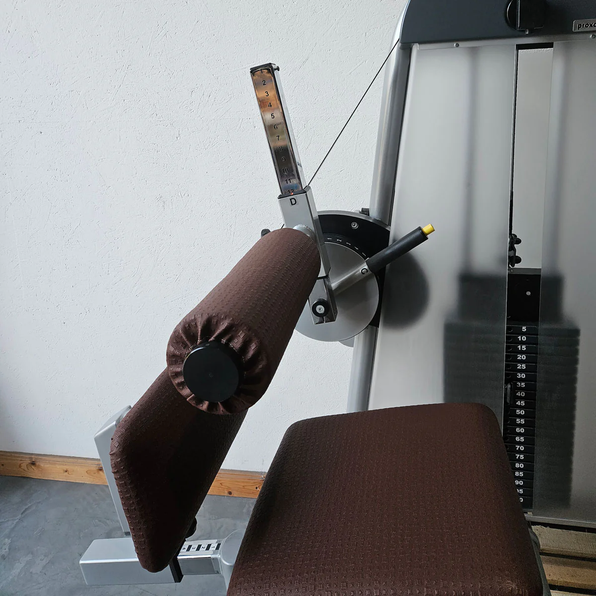 Proxowell bzw Proxomed Rückenflexion, Bauchmaschine, Rückenbeuger, Abdominal Crunch, 100kg Gewichtsblock, Compass bzw C-Well Serie, Rahmenfarbe Silber, gebraucht - überholter Zustand - Image 5