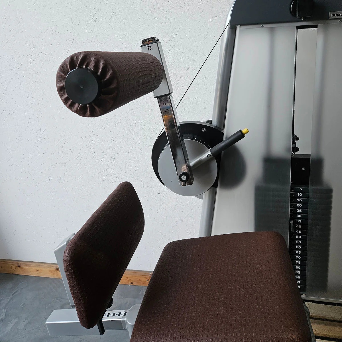 Proxowell bzw Proxomed Rückenflexion, Bauchmaschine, Rückenbeuger, Abdominal Crunch, 100kg Gewichtsblock, Compass bzw C-Well Serie, Rahmenfarbe Silber, gebraucht - überholter Zustand - Image 6