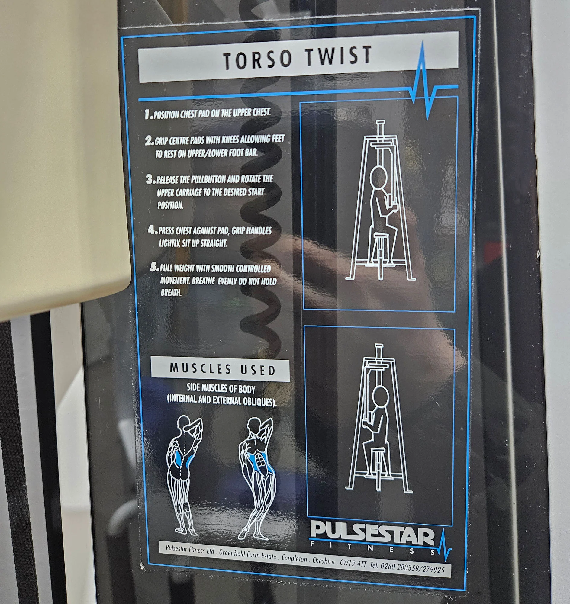 Pulse bzw Pulsestar Rotationsmaschine, Rotary Torso Twister, Rumpfdrehung Rotator, Rahmenfarbe Weiß, gebraucht - geprüfter Zustand mit optischen Gebrauchsspuren - Image 8
