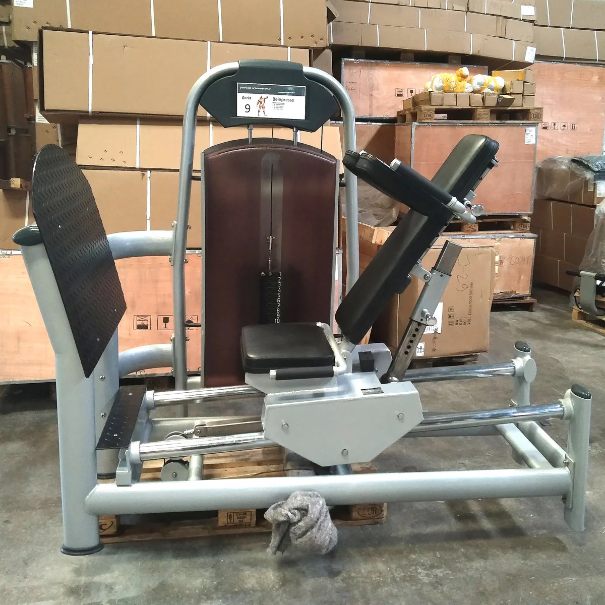 Realleader Beinpresse verstellbar, ähnlich Funktionsstemme, sitzend und liegend, Leg Press, Silber, gebraucht - Image 2