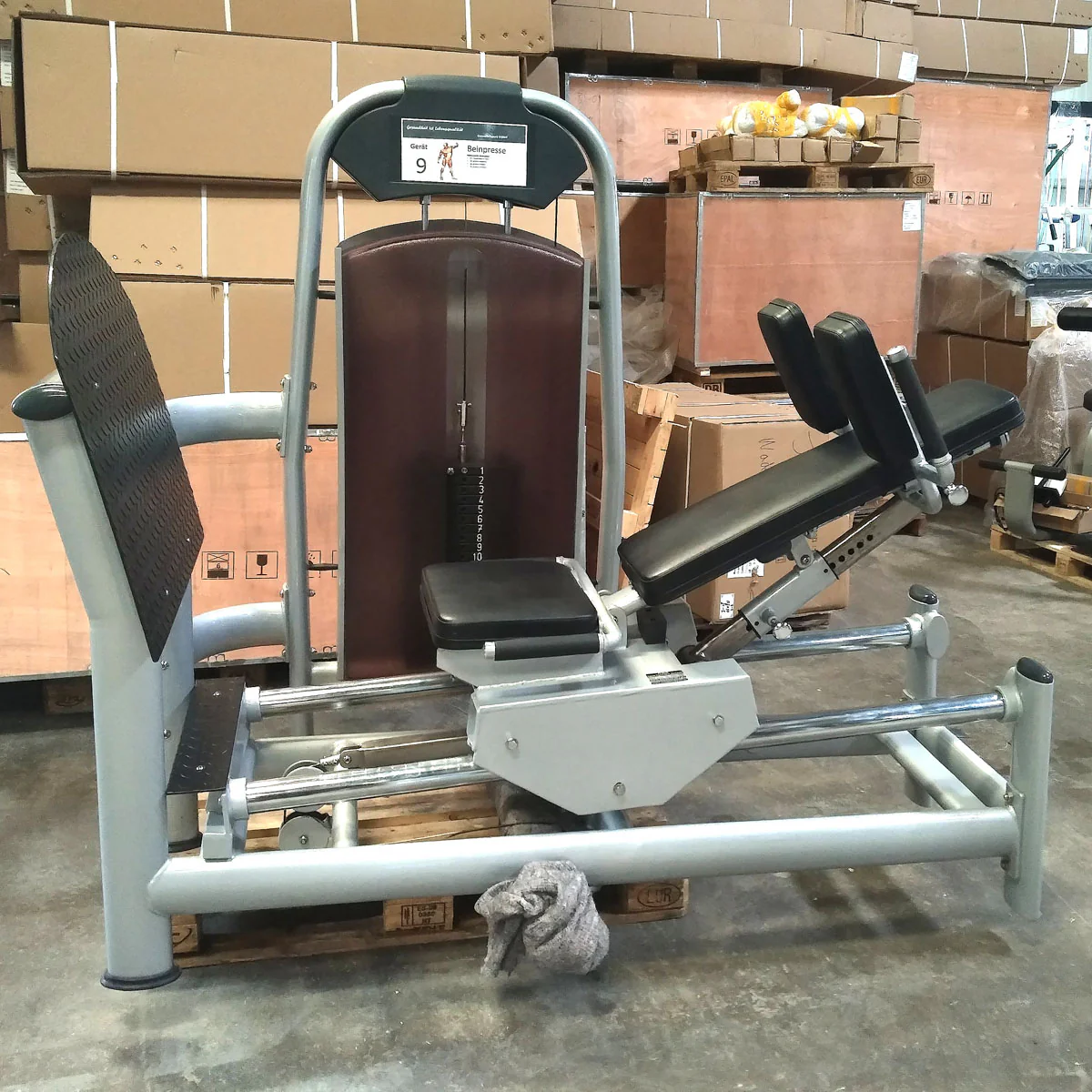 Realleader Beinpresse verstellbar, ähnlich Funktionsstemme, sitzend und liegend, Leg Press, Silber, gebraucht - Image 3
