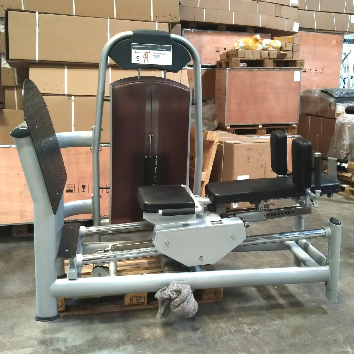 Realleader Beinpresse verstellbar, ähnlich Funktionsstemme, sitzend und liegend, Leg Press, Silber, gebraucht - Image 4