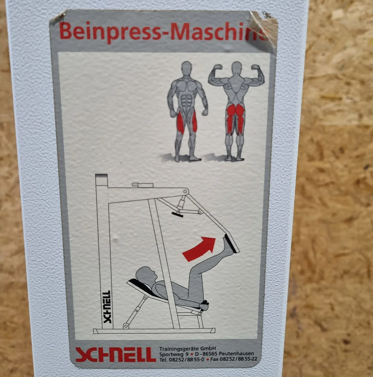 Schnell Beinpresse 45° Legpress, Beinpress-Maschine aus der Target Kompakt Line - Oldschool Bodybuilding, Rahmenfarbe Weiß, gebrauchter - überholter Zustand - Image 9