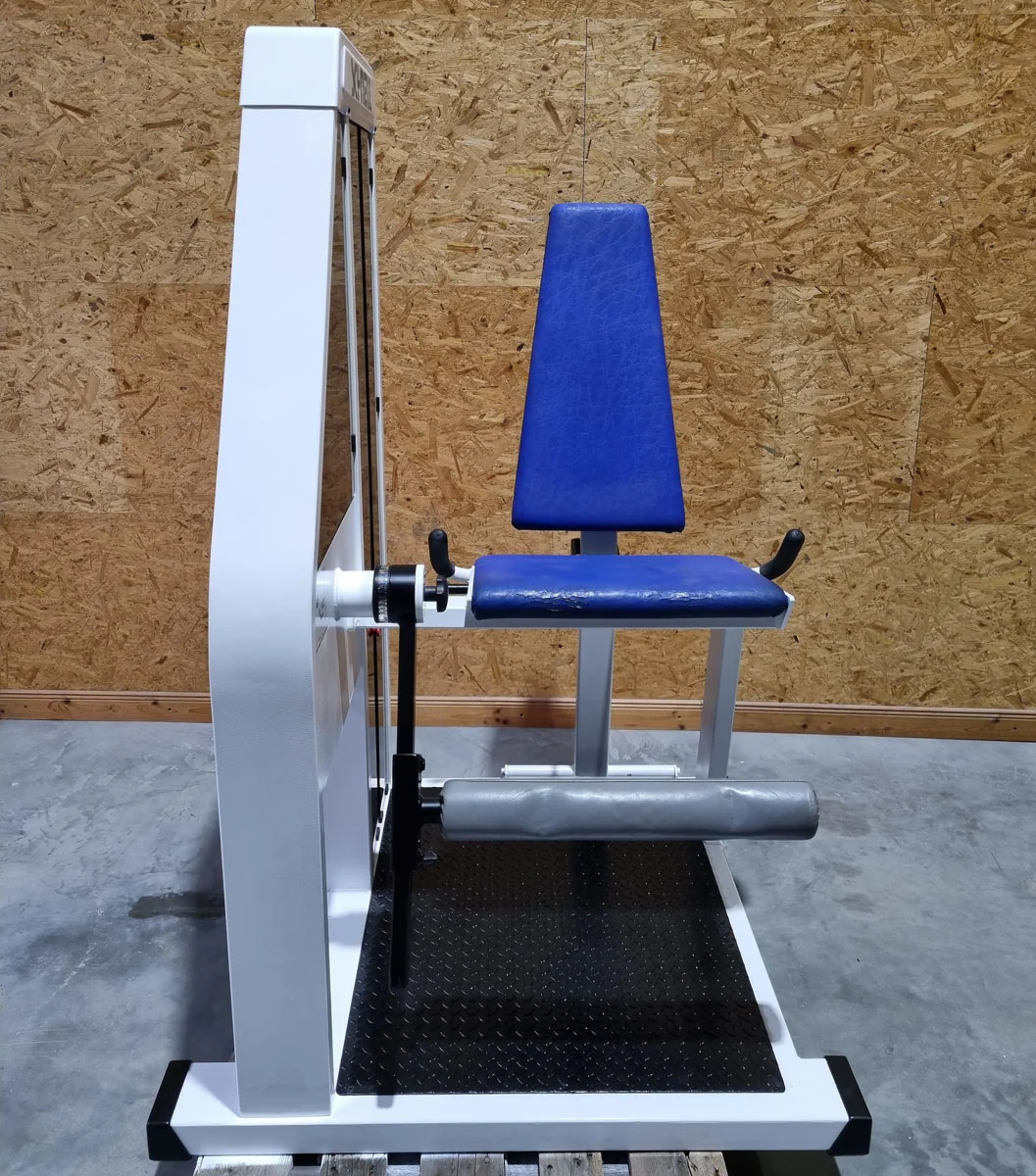Schnell Beinstrecker und Beinbeuger sitzend im Set 2 Geräte - Neu lackiert - Leg Curl und Leg Extension, Rahmenfarbe Weiß, Polsterfarbe Blau, gebraucht - überholter Zustand - Image 12