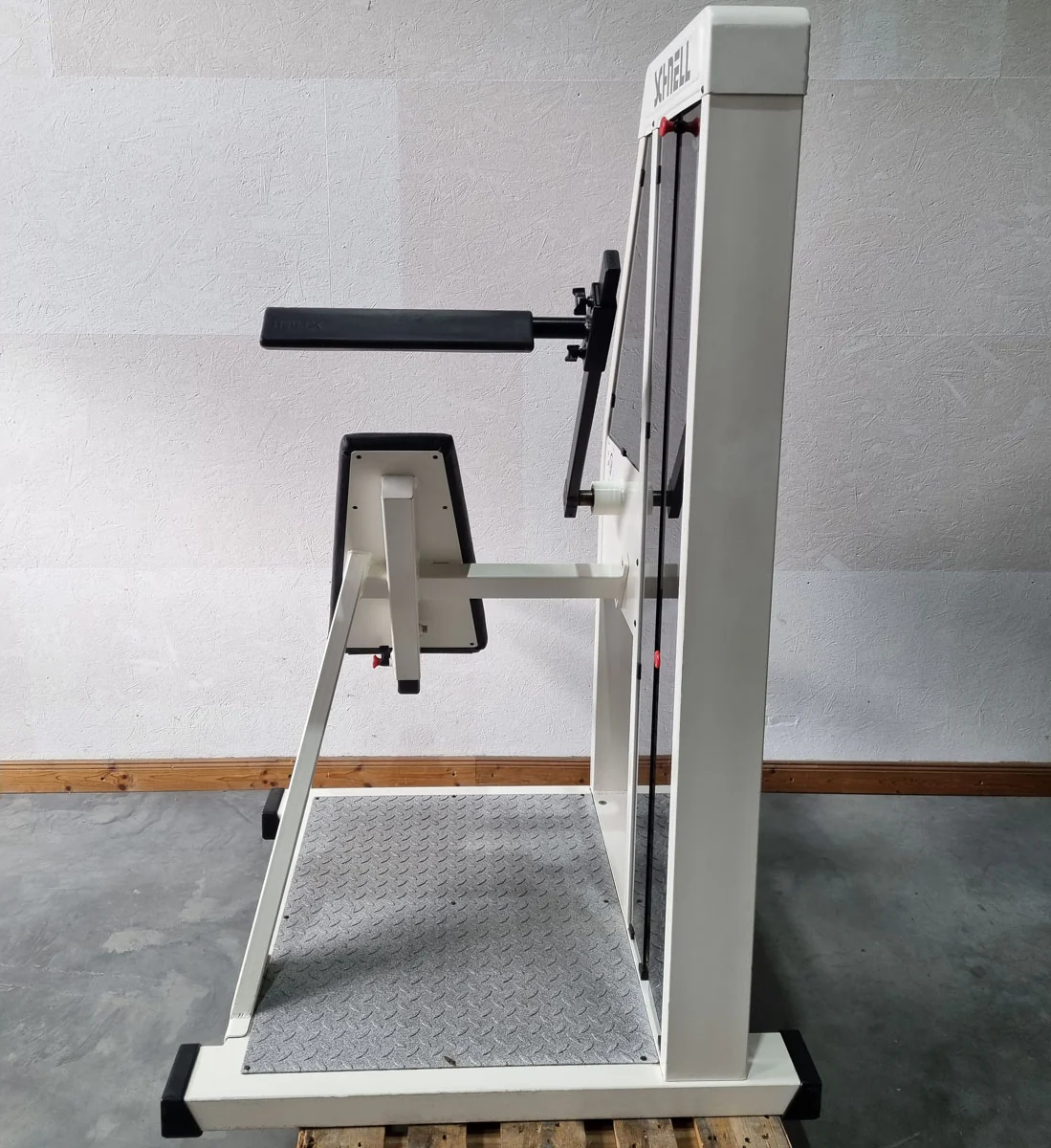 Schnell Pullover Maschine, Armhebemaschine, Überzüge - Target Kompakt Line - Oldschool Bodybuilding, Rahmenfarbe Weiß, gebrauchter - überholter Zustand - Image 3