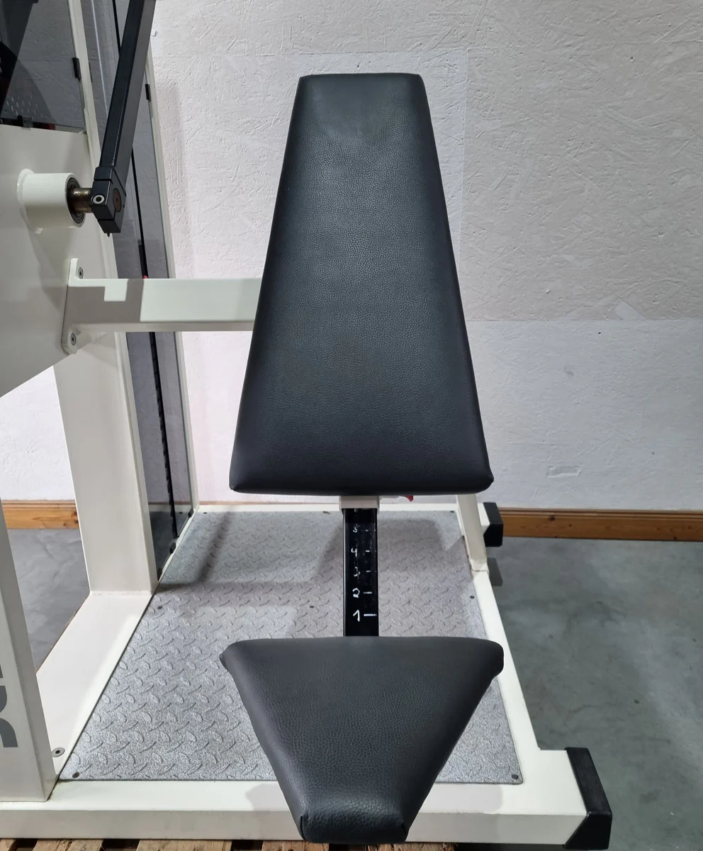 Schnell Pullover Maschine, Armhebemaschine, Überzüge - Target Kompakt Line - Oldschool Bodybuilding, Rahmenfarbe Weiß, gebrauchter - überholter Zustand - Image 5