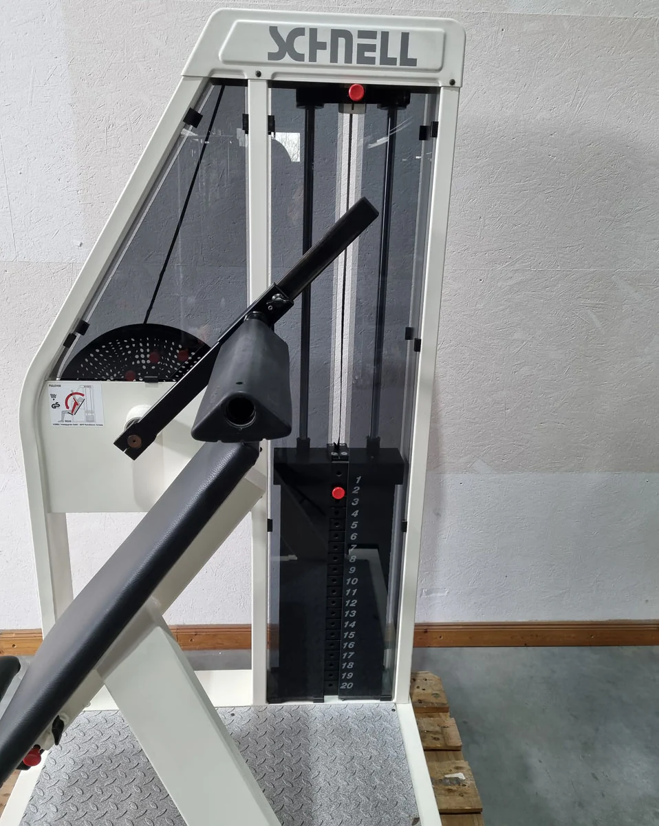 Schnell Pullover Maschine, Armhebemaschine, Überzüge - Target Kompakt Line - Oldschool Bodybuilding, Rahmenfarbe Weiß, gebrauchter - überholter Zustand - Image 8