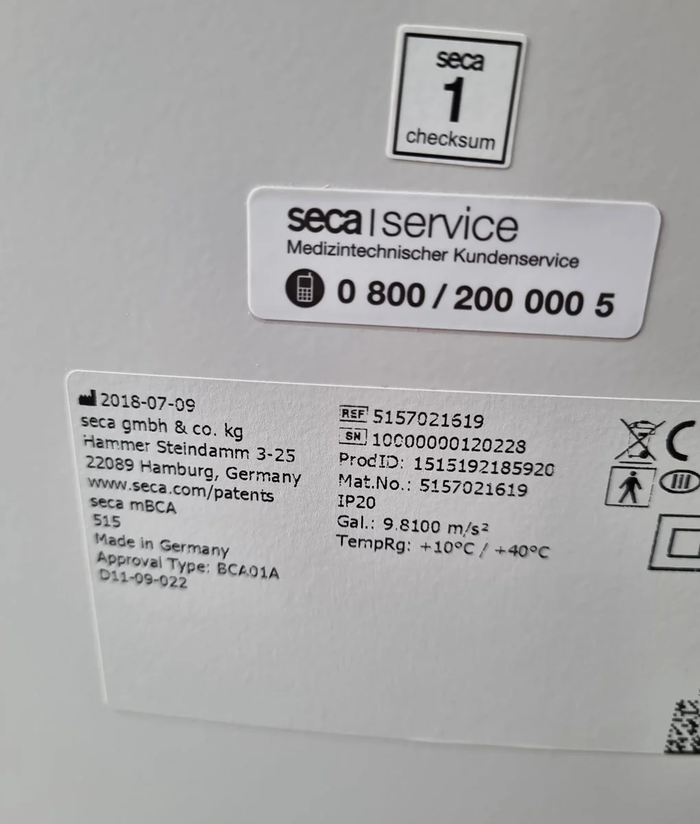 Seca mBCA 515, Körperanalysewaage, Baujahr 2018, medical Body Composition Analyzer, gebraucht - guter und geprüfter Zustand - Image 11