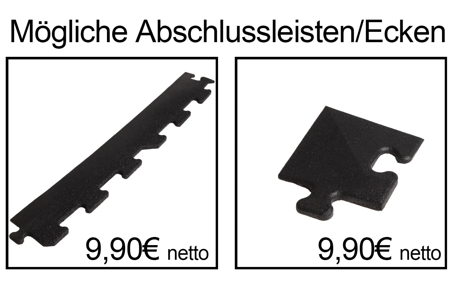Sportboden aus Gummi, Puzzle Elemente, 15mm Stärke, Fitnessmatten, Fitnessboden, Bodenschutzmatten, Farbe Schwarz - NEU - Image 3