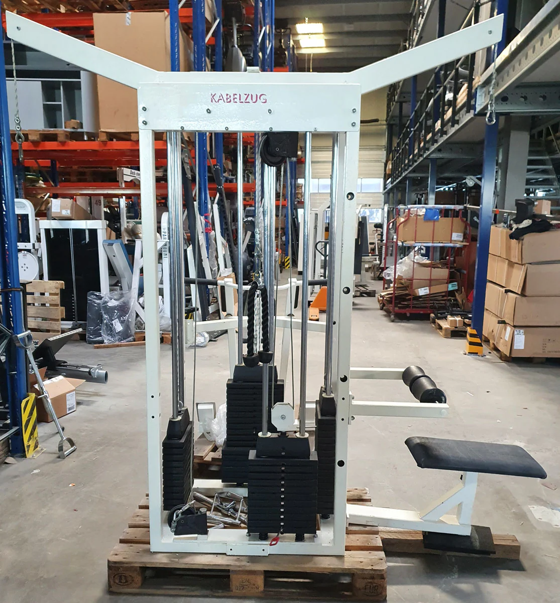 Sportesse 4 Stationenturm, 4 Stack Multi Station, große Gewichtsblöcke, Rahmenfarbe Weiß, gebraucht - geprüfter Zustand - Image 4