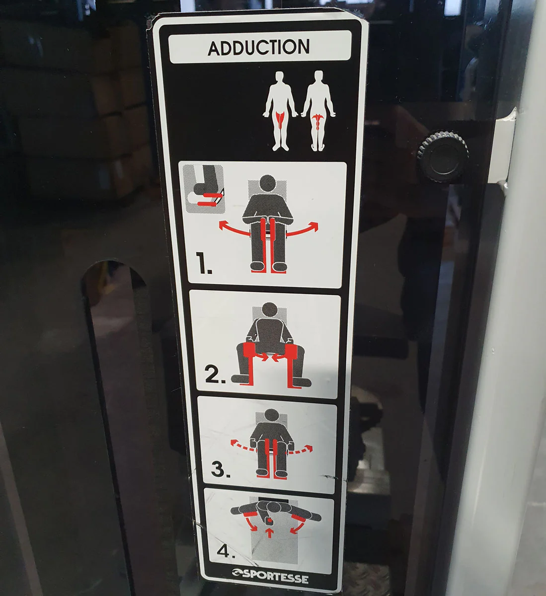 Sportesse Adduktorenmaschine, Hip Adductor, Rahmen Weiß, gebraucht - geprüfter Zustand - Image 7