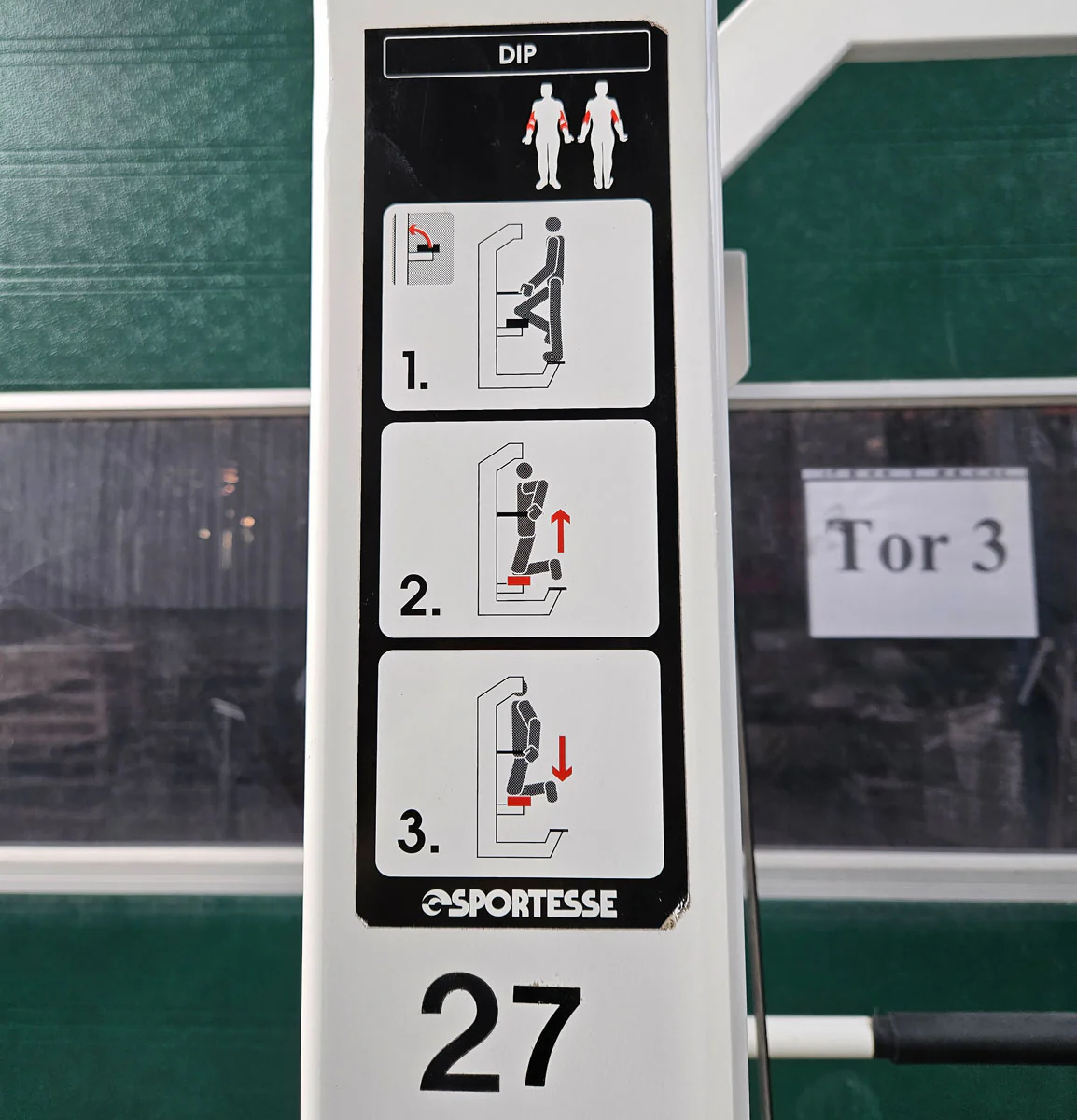 Sportesse DipChin, Dip-Klimmzugmaschine mit Gewichtsunterstützung, Rahmen Weiß, Polster NEU in Wunschfarbe, gebraucht - Image 7