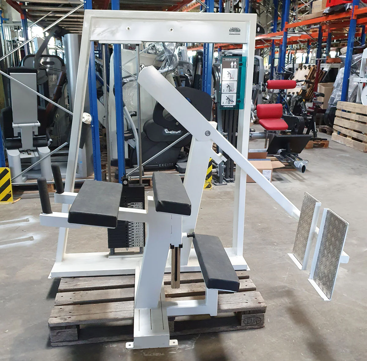 Sportesse Pomaschine, Gluteusmaschine stehend, Glute Isolator Raise, Rahmen Weiß, gebraucht - geprüfter Zustand - Image 2