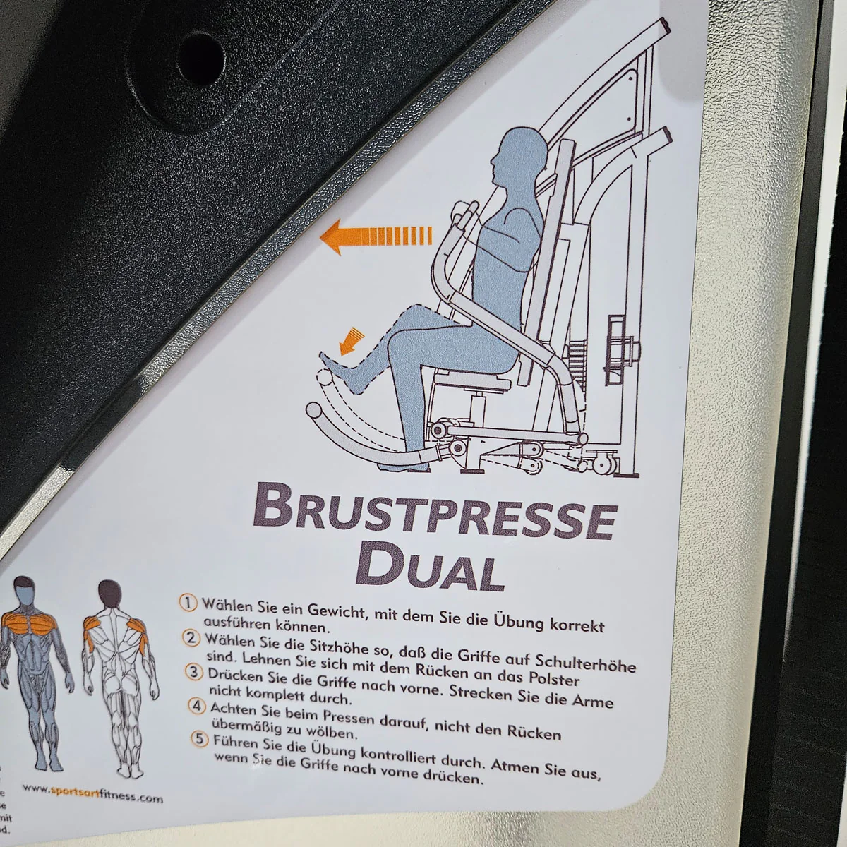 Sportsart Brustpresse DUAL S915 A915 N915, Independent Chest Press, Bankdrückmaschine Bilateral, Rahmenfarbe Silber, gebraucht - überholter Zustand - Image 10