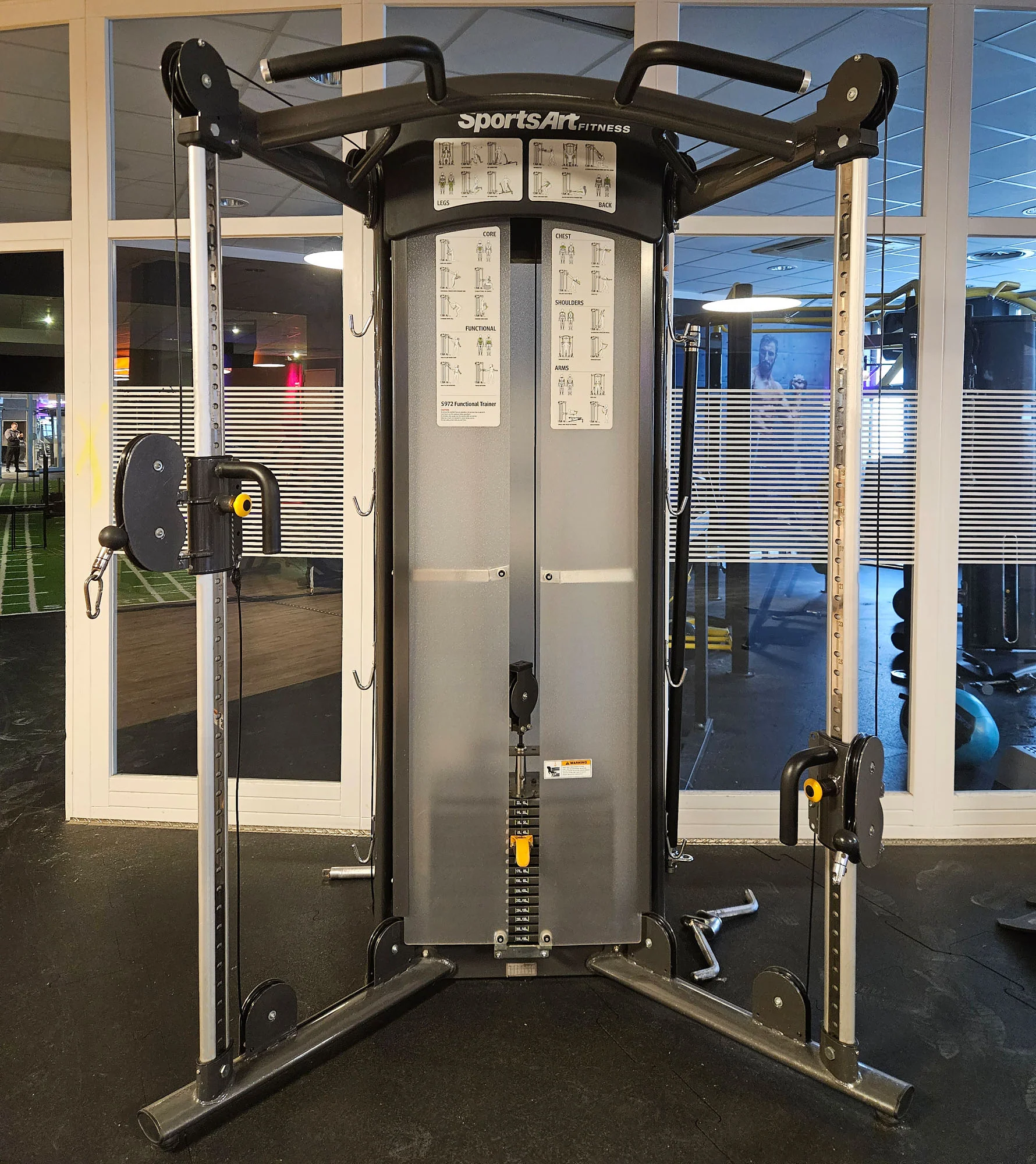 SportsArt komplette Fitnessstudio Ausstattung - 75 Fitnessgeräte im Set - Kraftgeräte, Cardiogeräte, Bänke, Racks etc - Rahmen Anthrazit, gebraucht - überholter Zustand - Image 12