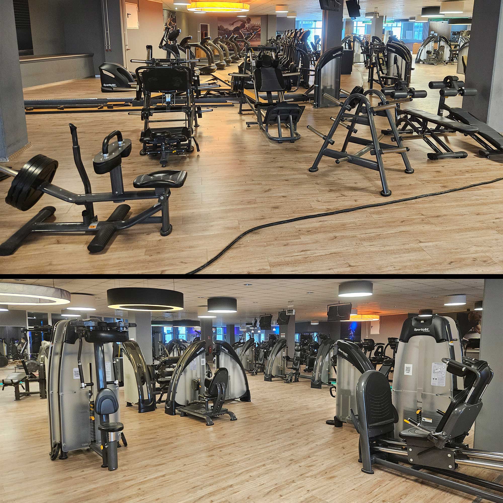 SportsArt komplette Fitnessstudio Ausstattung - 75 Fitnessgeräte im Set - Kraftgeräte, Cardiogeräte, Bänke, Racks etc - Rahmen Anthrazit, gebraucht - überholter Zustand - Image 3