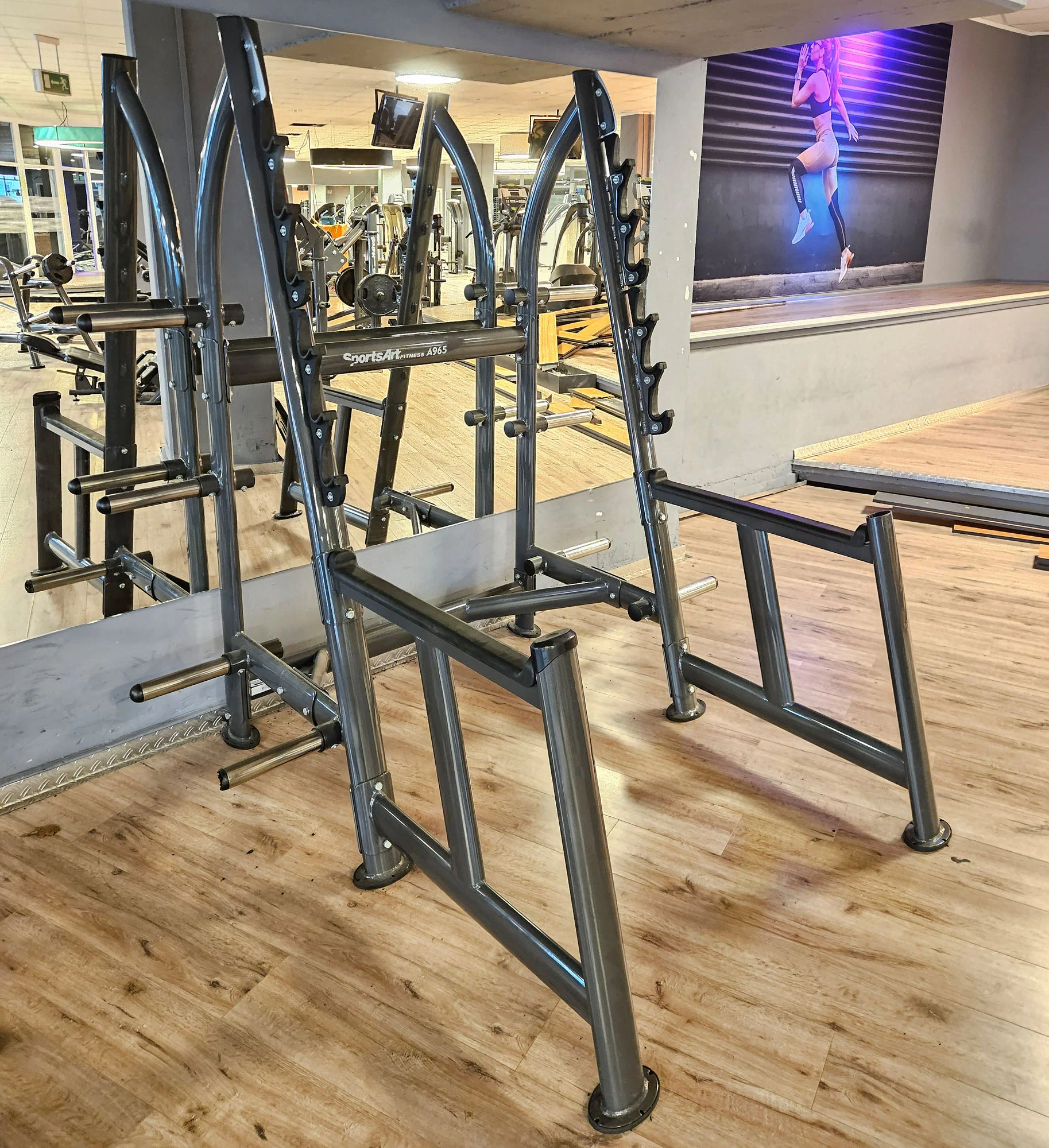 SportsArt komplette Fitnessstudio Ausstattung - 75 Fitnessgeräte im Set - Kraftgeräte, Cardiogeräte, Bänke, Racks etc - Rahmen Anthrazit, gebraucht - überholter Zustand - Image 49